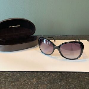 Michael Kors Edie Black Sunglasses with Silver Accent